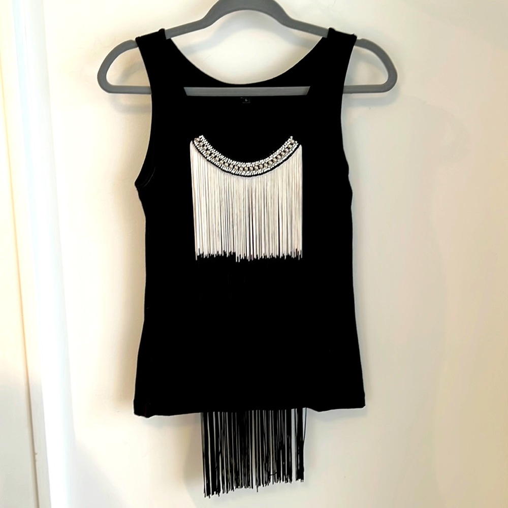 Rock ‘n Karma black beaded top L MINT